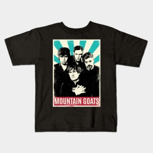 Vintage Retro Mountain Goats Kids T-Shirt